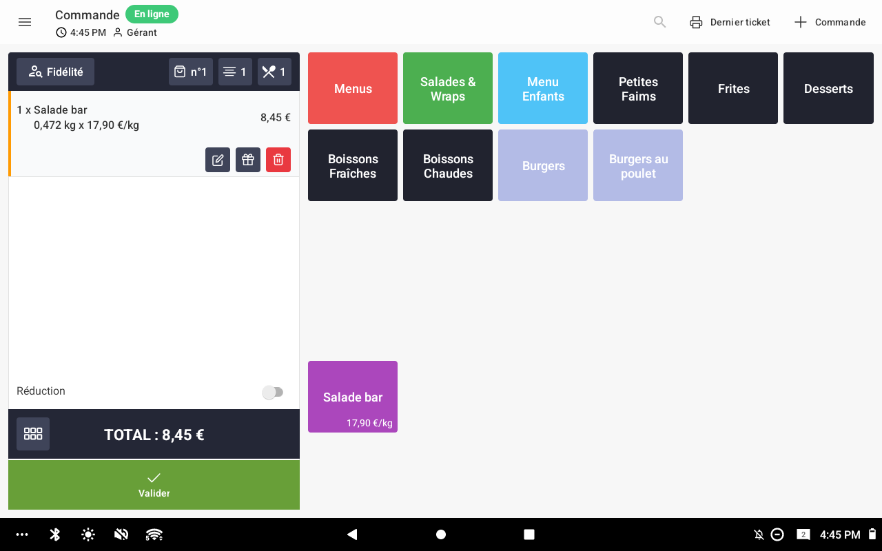 Codes-barres balance
